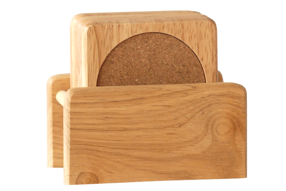 Glasuntersetzer 6 Stck - 10cm + Halter